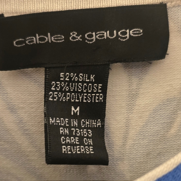 Cable & Gauge Blue and Cream Floral Shirt - Picture 6 of 7